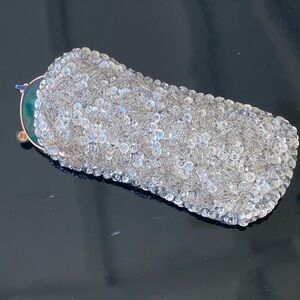 Stunning Vtg Eyeglass Hilder. Sequin & 
Bead. British Crown Colony Of HK